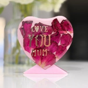 Heart preserved Flowers - I lover you mum