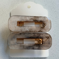Hair Clips- White & coffee colour- 2 Pieces set