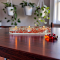 Candle Holder- Three grids- Preserved Gypsophila