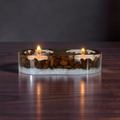 Candle Holder- Two Grids- coffee Beans