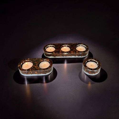 Candle Holder- One Grid- Coffee Beans