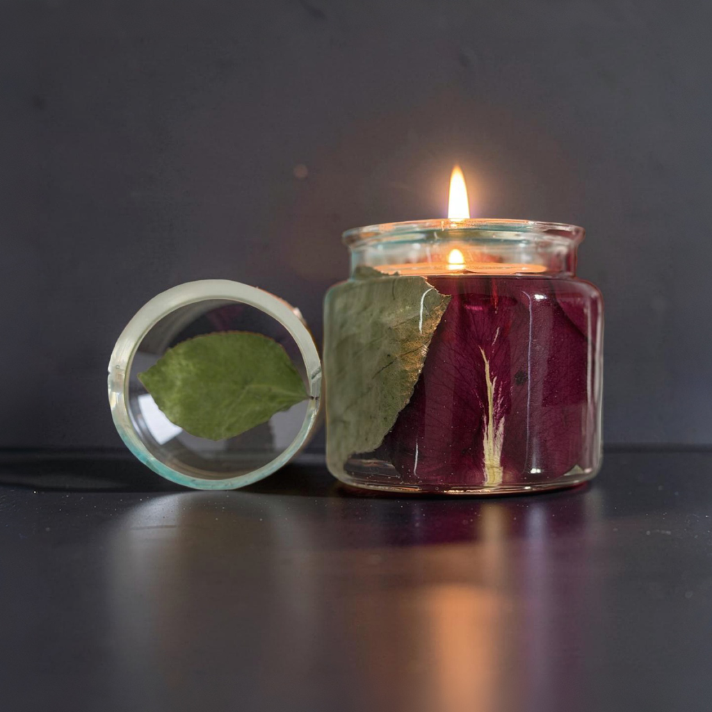 Candle holder- Jar- Preserved Rose Patels