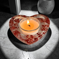 Candle Holder- Heart- Preserved Gypsophila