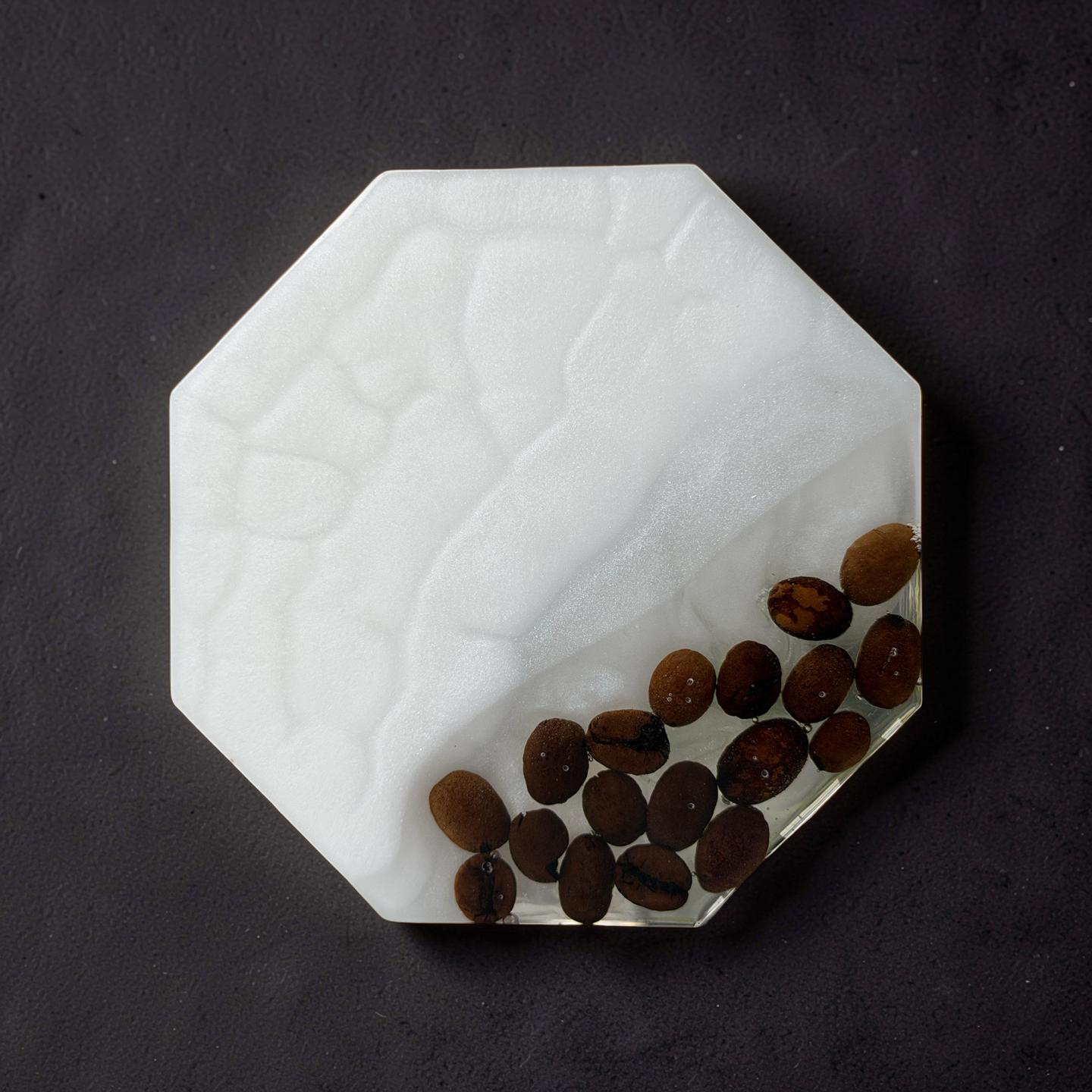 Coaster set- Octagon- Coffee Beans