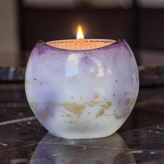 Curved Candle Holder- Purple